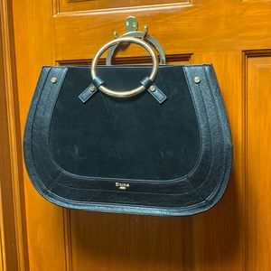 Dune london black bag metal handle